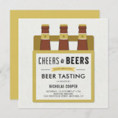Bier-Verkostung Geburtstagsparty Einladung (Vorne/Hinten)