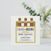 Bier-Verkostung Geburtstagsparty Einladung (Stehend Vorderseite)