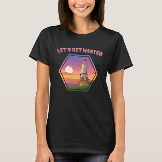 Bier verschwendet leichter Haus Pier Seaport T-Shirt (Vorderseite)