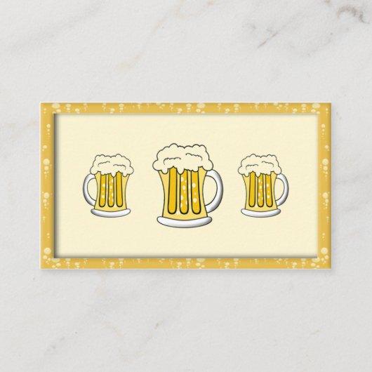Bier-Visitenkarten Visitenkarte (Rückseite)