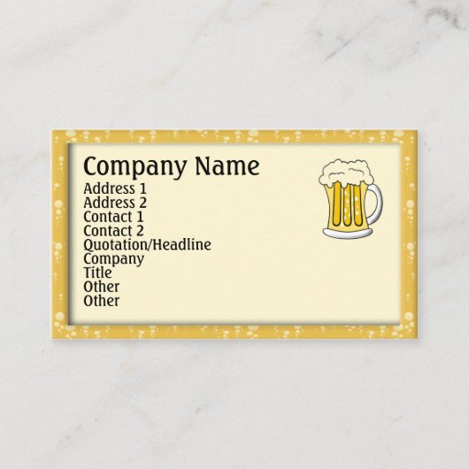 Bier-Visitenkarten Visitenkarte (Vorderseite)