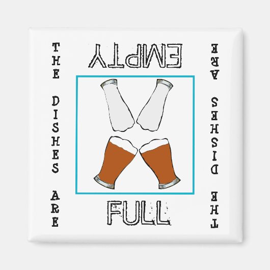 Bier Vollleere Geschirrspülmaschine Magnet (Vorne)