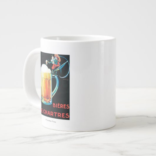 Bier von Chartres-Werbeplakat Jumbo-Tasse (Vorderseite Links)