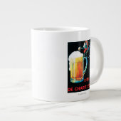 Bier von Chartres-Werbeplakat Jumbo-Tasse (Vorderseite Rechts)