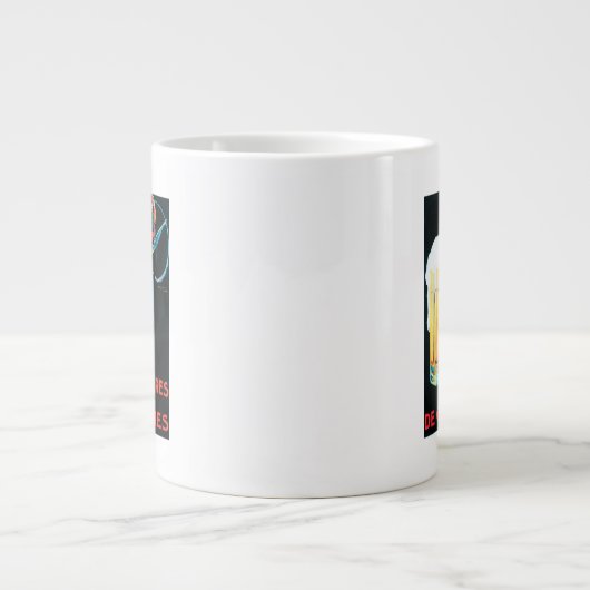 Bier von Chartres-Werbeplakat Jumbo-Tasse (Vorderseite)
