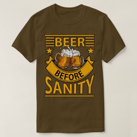 Bier vor Vernunft T-Shirt (Design vorne)