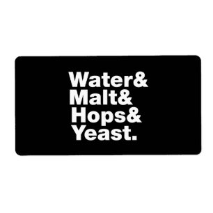 Bier = Wasser & Malt & Hopfen & Hefe.