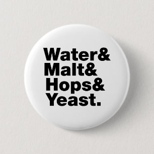 Bier = Wasser & Malt & Hopfen & Hefe. Button