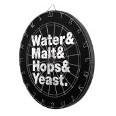 Bier = Wasser & Malt & Hopfen & Hefe. Dartscheibe (Vorderseite rechts)