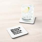 Bier = Wasser & Malt & Hopfen & Hefe. Getränkeuntersetzer (Rechte Seite)