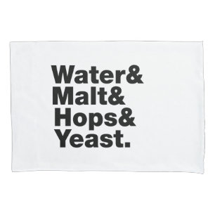 Bier = Wasser & Malt & Hopfen & Hefe. Kissenbezug