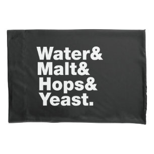 Bier = Wasser & Malt & Hopfen & Hefe. Kissenbezug