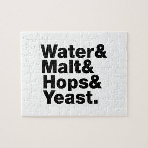 Bier = Wasser & Malt & Hopfen & Hefe. Puzzle