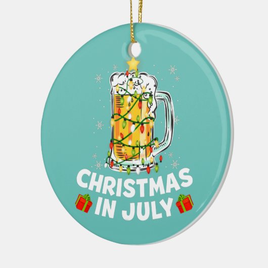 Bier Weihnachten Baum Weihnachten im Juli Sommer Keramik Ornament (Links)
