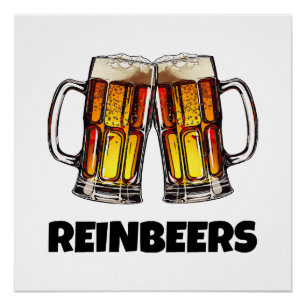 Bier Weihnachten Reinbeers Poster