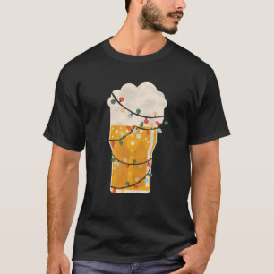 Bier Weihnachtsbaum Lichter trinken Funny Alkohol T-Shirt