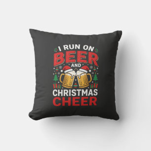 Bier Weihnachtsfreude Feiertags Trinken Kissen