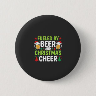 Bier Weihnachtsfreude Feiertags Trinken Vektor Button