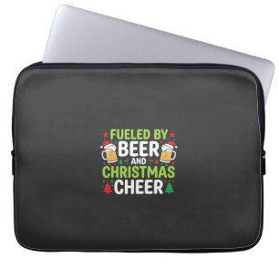 Bier Weihnachtsfreude Feiertags-Trinken Vektor Laptopschutzhülle