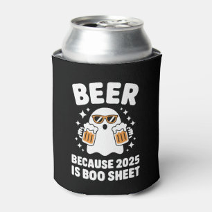 Bier, weil 2025 Boo Blatt ist, lustiges Halloween Dosenkühler