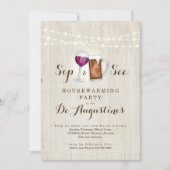 Bier & Wein Sip and See Housewarming Party Einladung (Vorderseite)