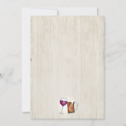 Bier & Wein Sip and See Housewarming Party Einladung (Rückseite)