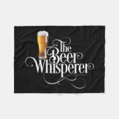 Bier Whisperer (Gold) Fleece Blanket (Vorderseite (Horizontal))