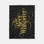 Bier Whisperer (Gold) Fleecedecke (Vorderseite)