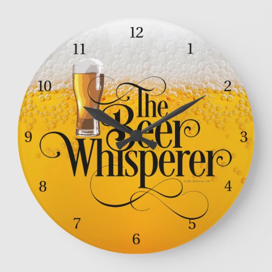 Bier Whisperer große Uhr (Vorderseite)