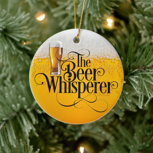 Bier Whisperer Keramik Ornament (Baum)