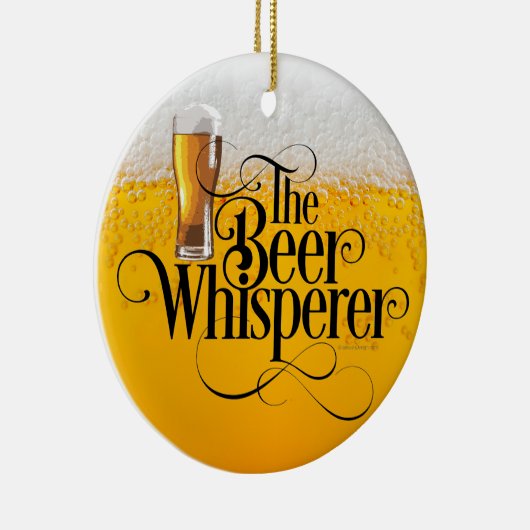 Bier Whisperer Keramik Ornament (Rechts)