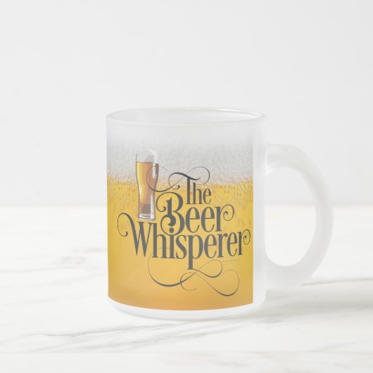 Bier Whisperer Mattiert Glass Kaffee Tasse (Rechts)