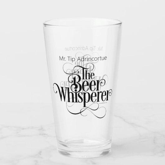 Bier Whisperer (personalisiert) Glas (Rückseite)