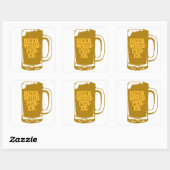 Bier Whisperer Tasse Quadratischer Aufkleber (Blatt)