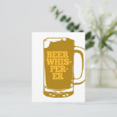 Bier Whisperer Tasse Vertikal Postkarte (Stehend Vorderseite)