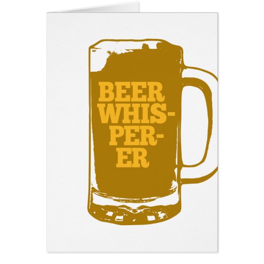 Bier Whisperer Tasse Vertikale Grußkarte (Vorne)