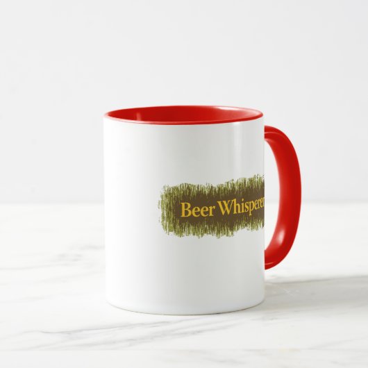 Bier Whisperer Text Kaffee Tasse (VorderseiteRechts)