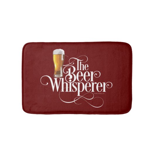 Bier Whisperer (weiß) Badematte (Vorderseite)