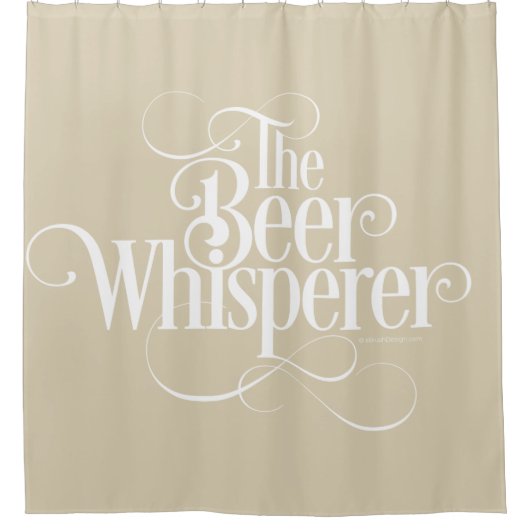 Bier Whisperer (weiß) Duschvorhang (Vorderseite)