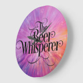 Bier Whisperer (weiß) Große Uhr (Winkel)
