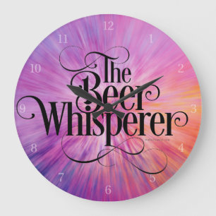 Bier Whisperer (weiß) Große Uhr