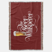Bier Whisperer (weiß) Throw Blanket Decke (Vorderseite Vertikal)