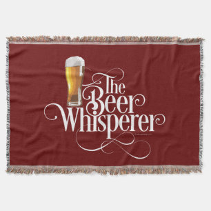 Bier Whisperer (weiß) Throw Blanket Decke
