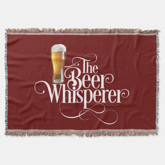 Bier Whisperer (weiß) Throw Blanket Decke (Vorderseite)