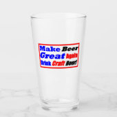 Bier wieder großartig trinken Kunsthandwerk Bier m Glas (Vorderseite)