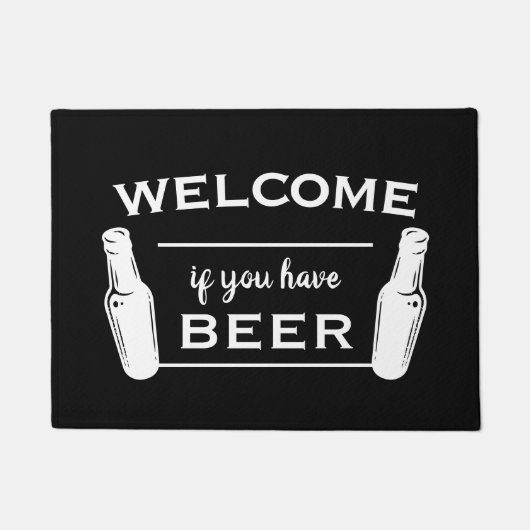 Bier-willkommenes Zuhause Fußmatte (Vorderseite)