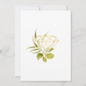 Bier Willow Greenery und Gold Save The Date (Rückseite)