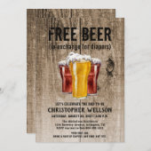 Bier & Windeln Mens Typ Baby Dusche Party Einladung (Vorne/Hinten)