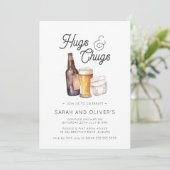 Bier & Windeln Schläger und Schläger Paare Kinderd Einladung (Stehend Vorderseite)