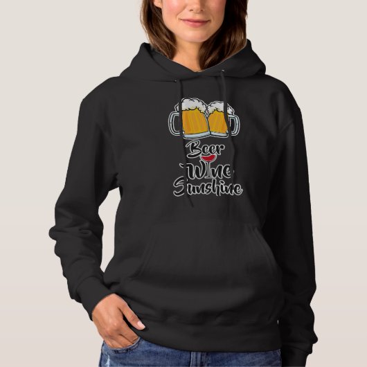 Bier Wine Sunshine Drink Drink Hoodie (Vorderseite)